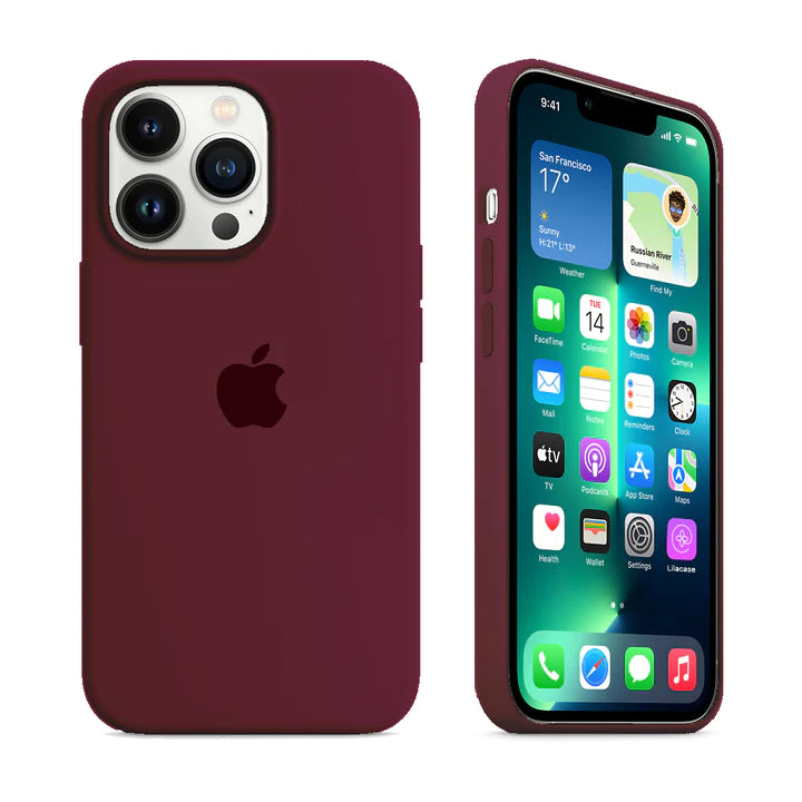iPhone Silicone Case  (Red Cherry)