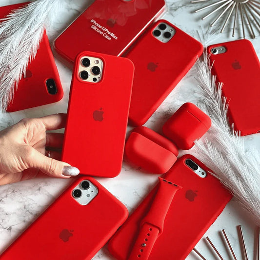 iPhone Silicone Case  (Red)