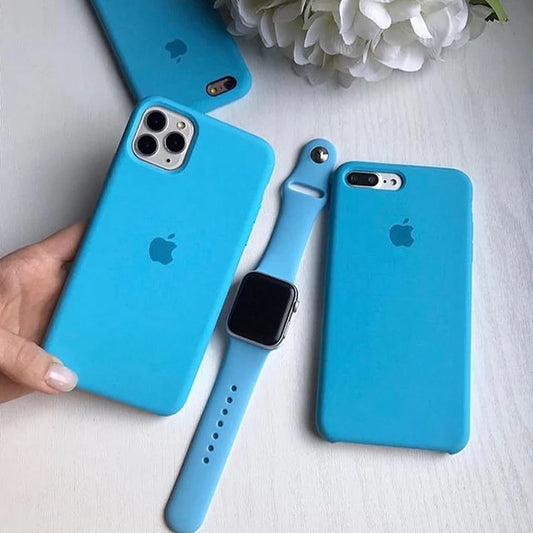 iPhone Silicone Case  (Surf Blue)