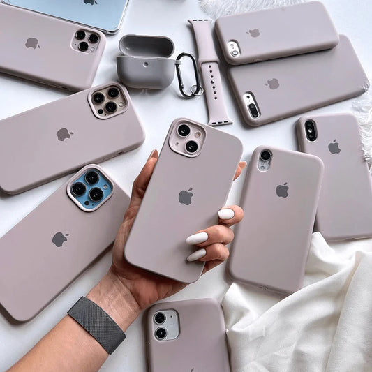 iPhone Silicone Case (Lavender/Grey)