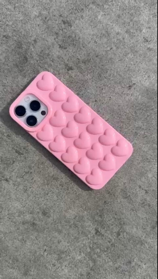 Pink hearts style iPhone case